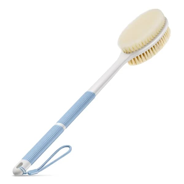 Shower Brush Long Handle with Stiff and Soft Bristles