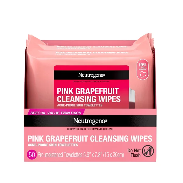 Neutrogena Makeup Remover Towelettes, Pink Grapefruit