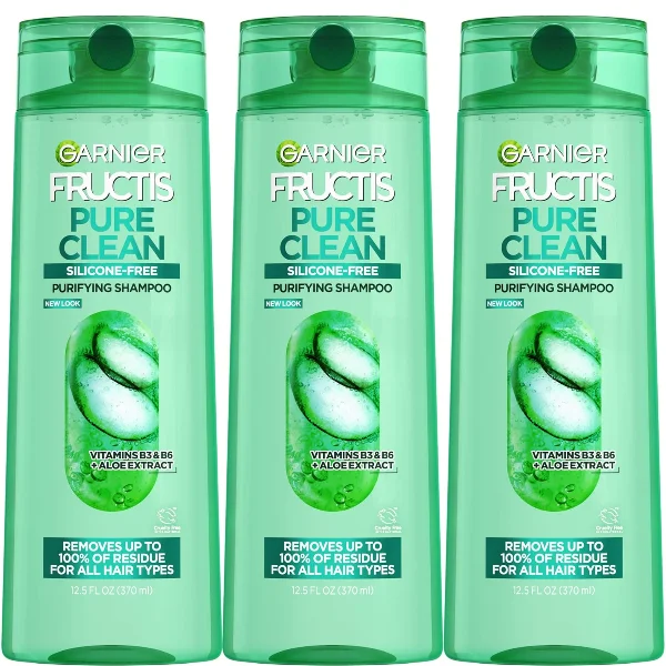 Garnier Fructis Pure Clean Purifying Shampoo, Silicone-Free